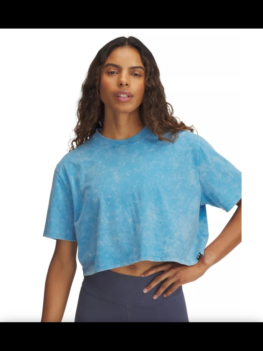 Under Armour Acid Wash Cropped Crewneck Tee
